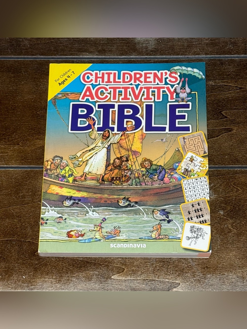 Scandinavia Children's Activity Bible - Blue Illustrated Puzzle Book